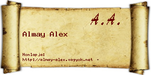 Almay Alex névjegykártya